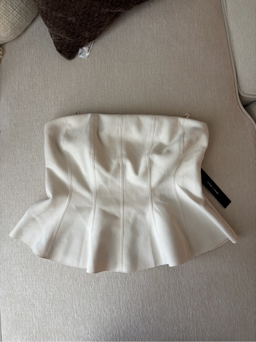 Strapless Peplum Top